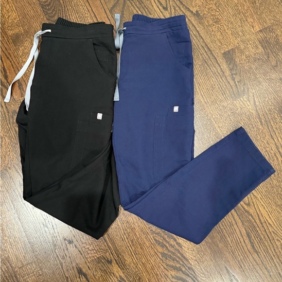 FIGS High Waisted Yola Skinny Scrub Pants bundle navy and black xxxs - Picture 1 of 13